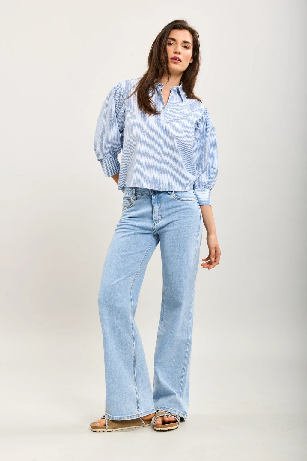 Stretch Wide Leg Jeans
