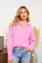 Pink pearl quarter zip
