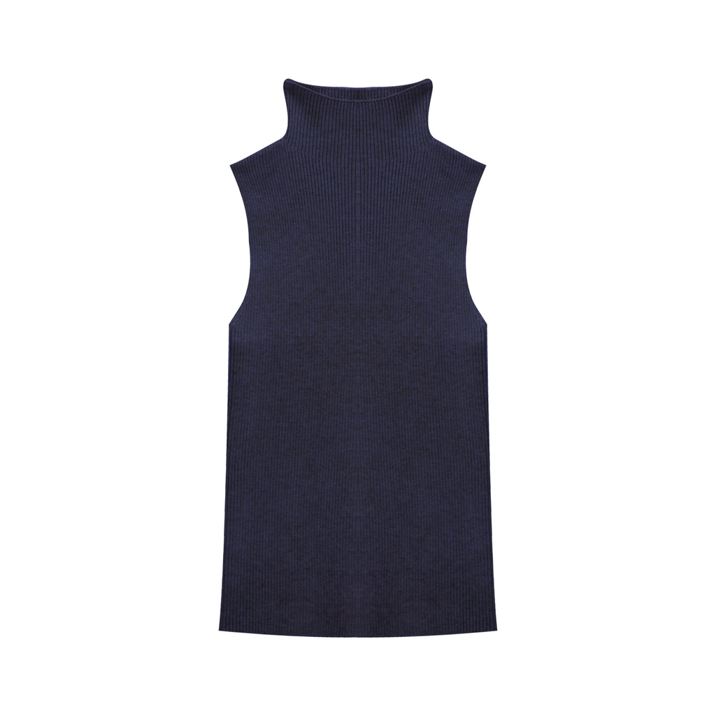 Navy Knit Turtle Neck