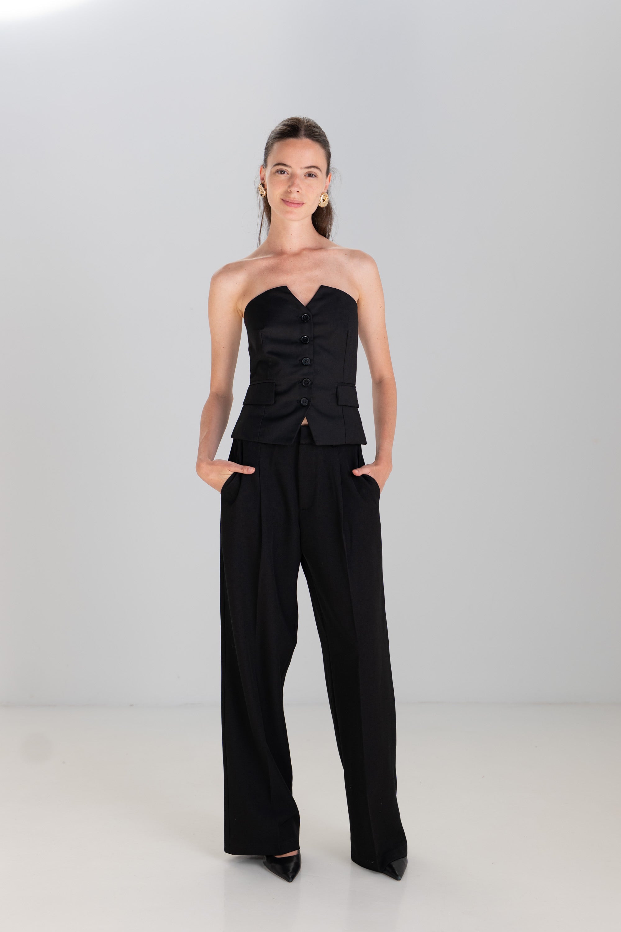 Black Wide Leg Trousers