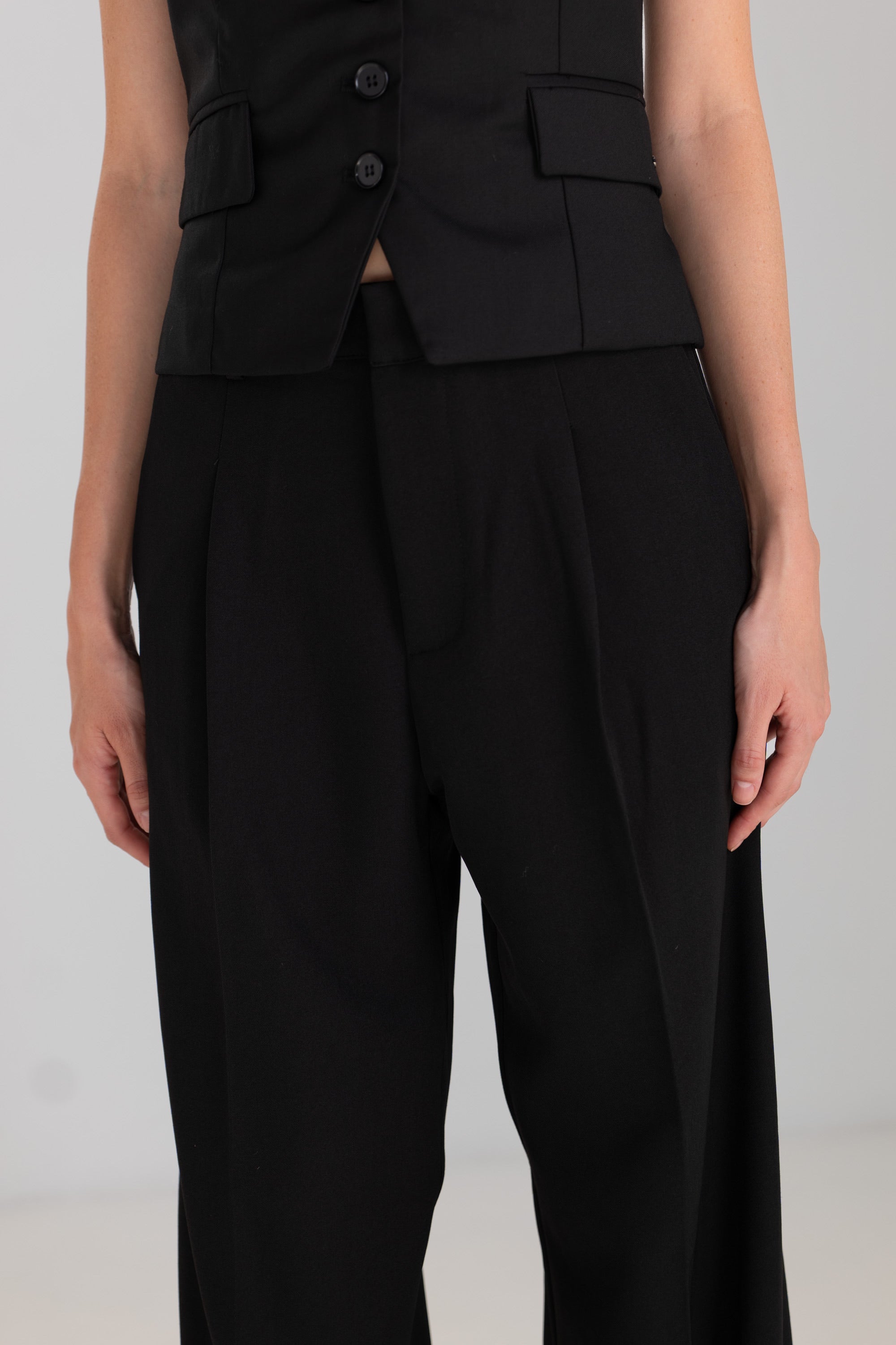 Black Wide Leg Trousers