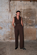 Brown Wide Leg Trousers
