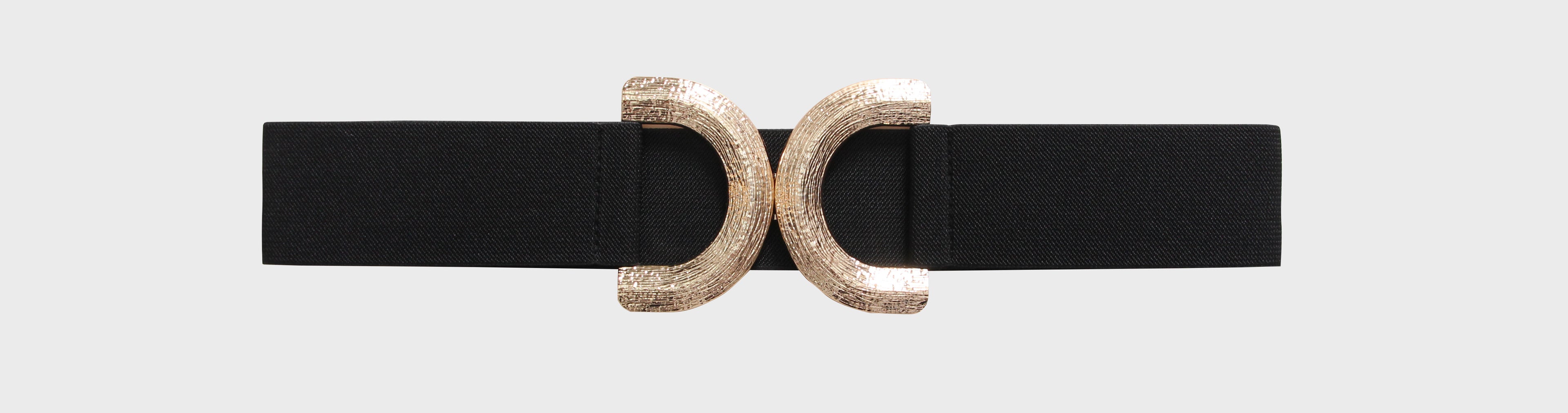 Black Double Buckle Belt