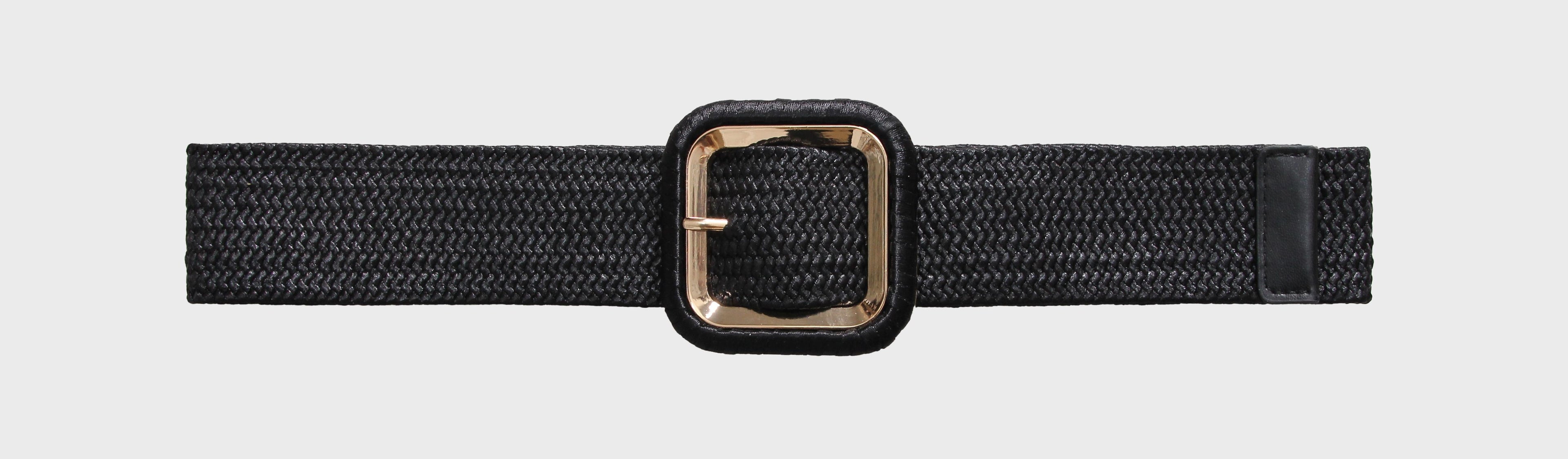 Square Woven Black Belt