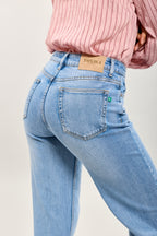Light Wash Straight Leg Jeans