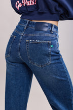 Blue Wash Straight Leg Jeans