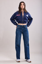 Blue Wash Straight Leg Jeans