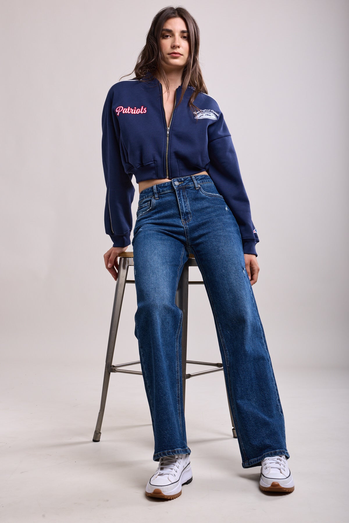 Blue Wash Straight Leg Jeans