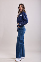 Blue Wash Straight Leg Jeans