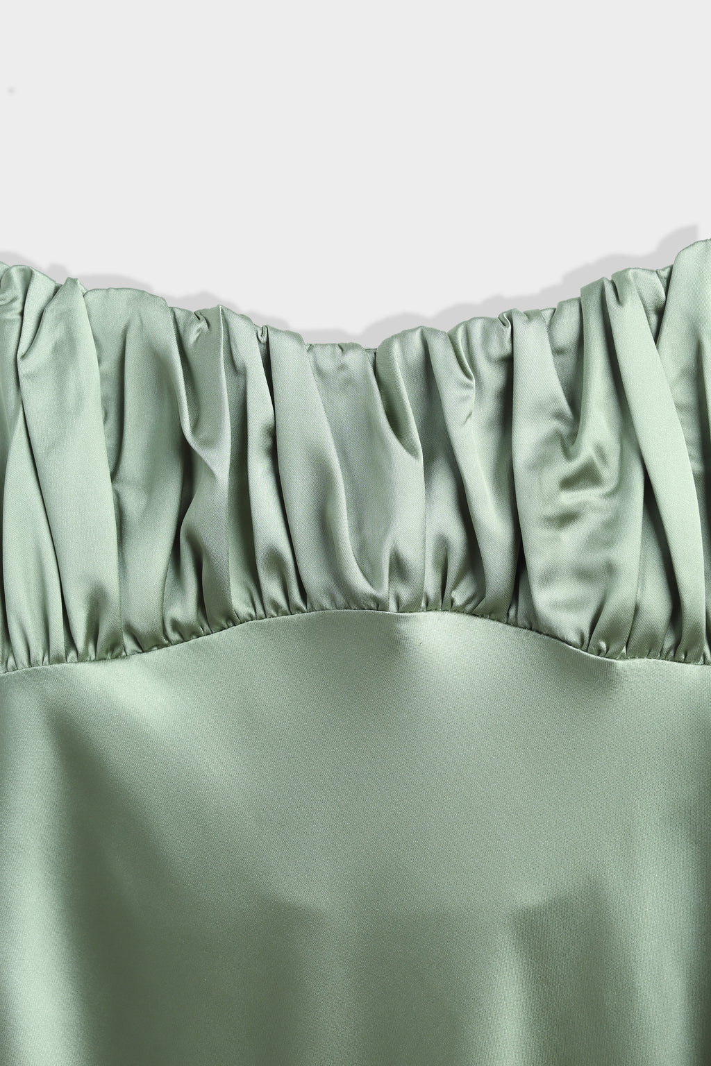 Sage Ruched Slip Dress