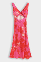 Fuchsia Print Maxi Dress
