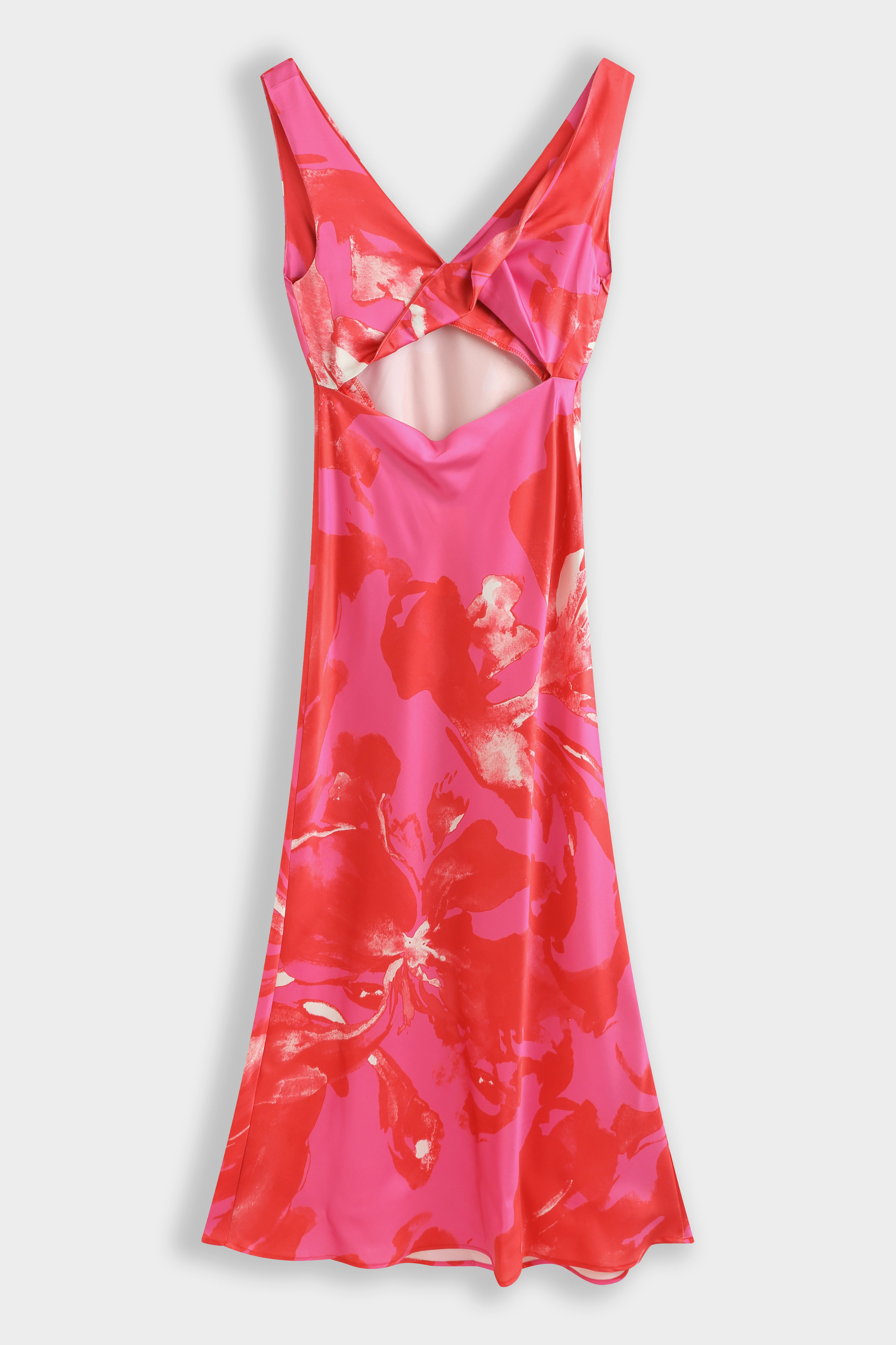 Fuchsia Print Maxi Dress