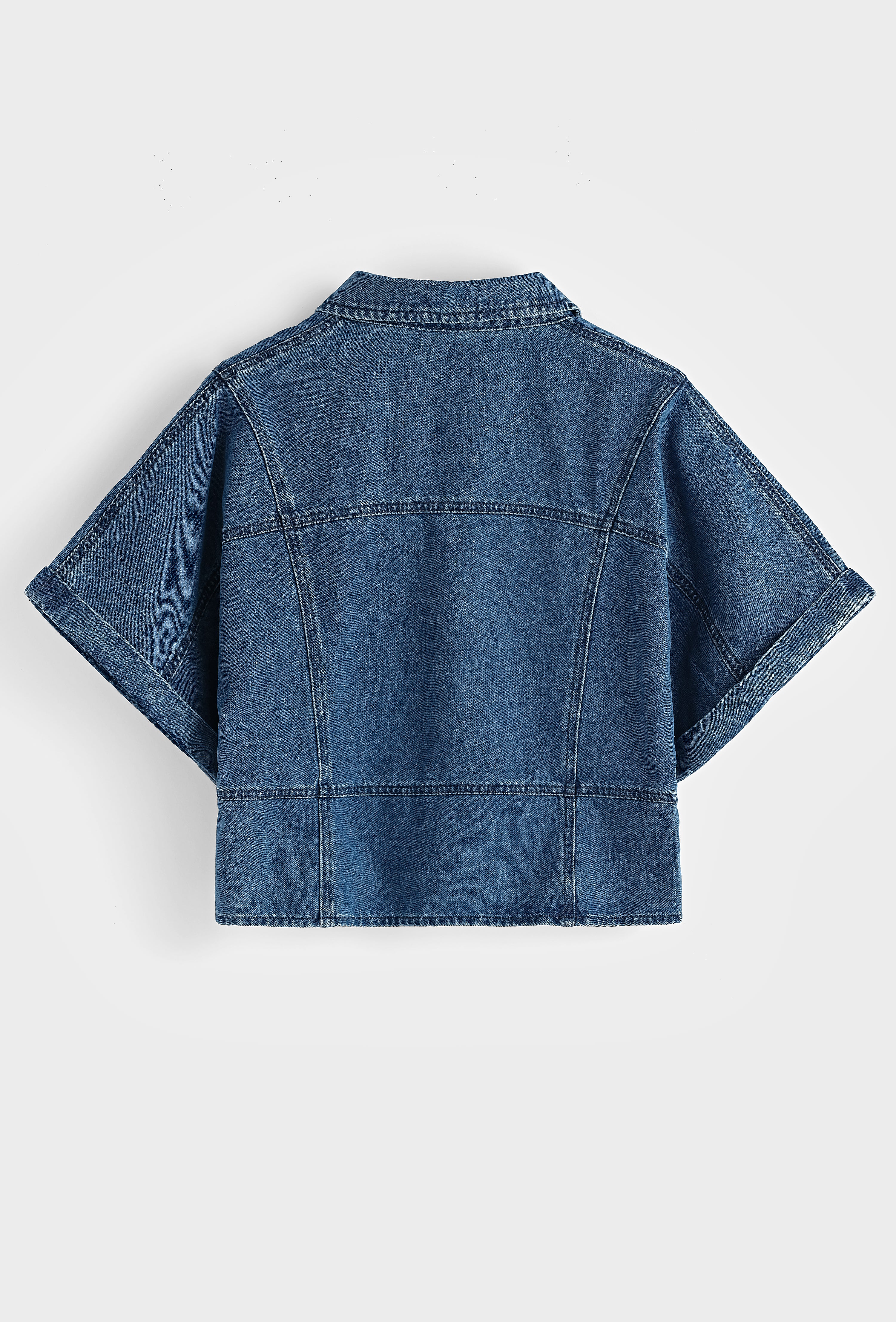 Cropped Denim Shirt