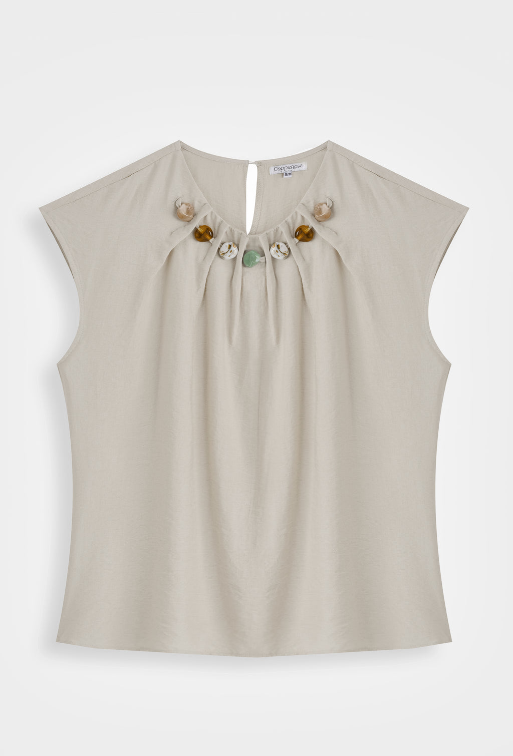 Beige Beaded Co-ord Set
