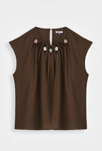 Brown Beaded Co-ord Set