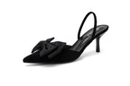 Black Bow Slingback Heel