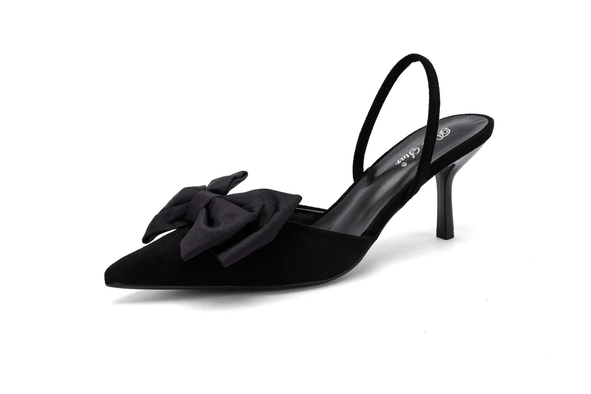Black Bow Slingback Heel