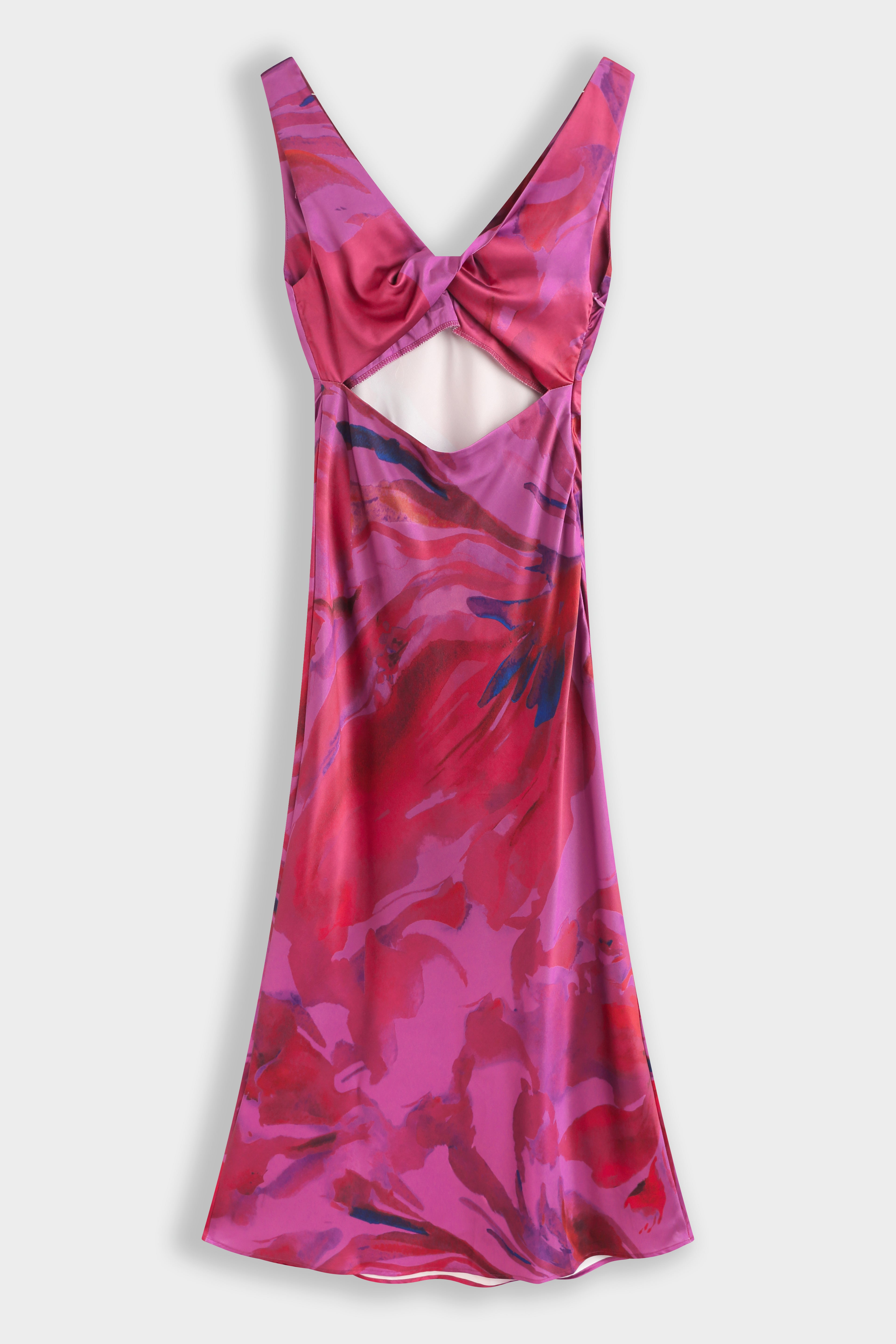 Purple Print Maxi Dress