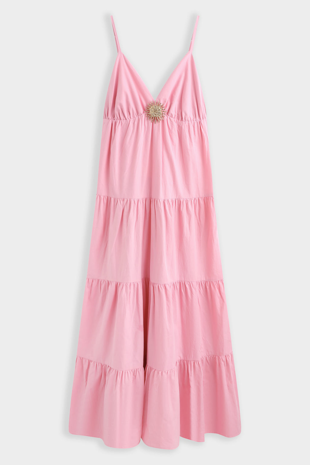 Pink Tiered Smock Dress