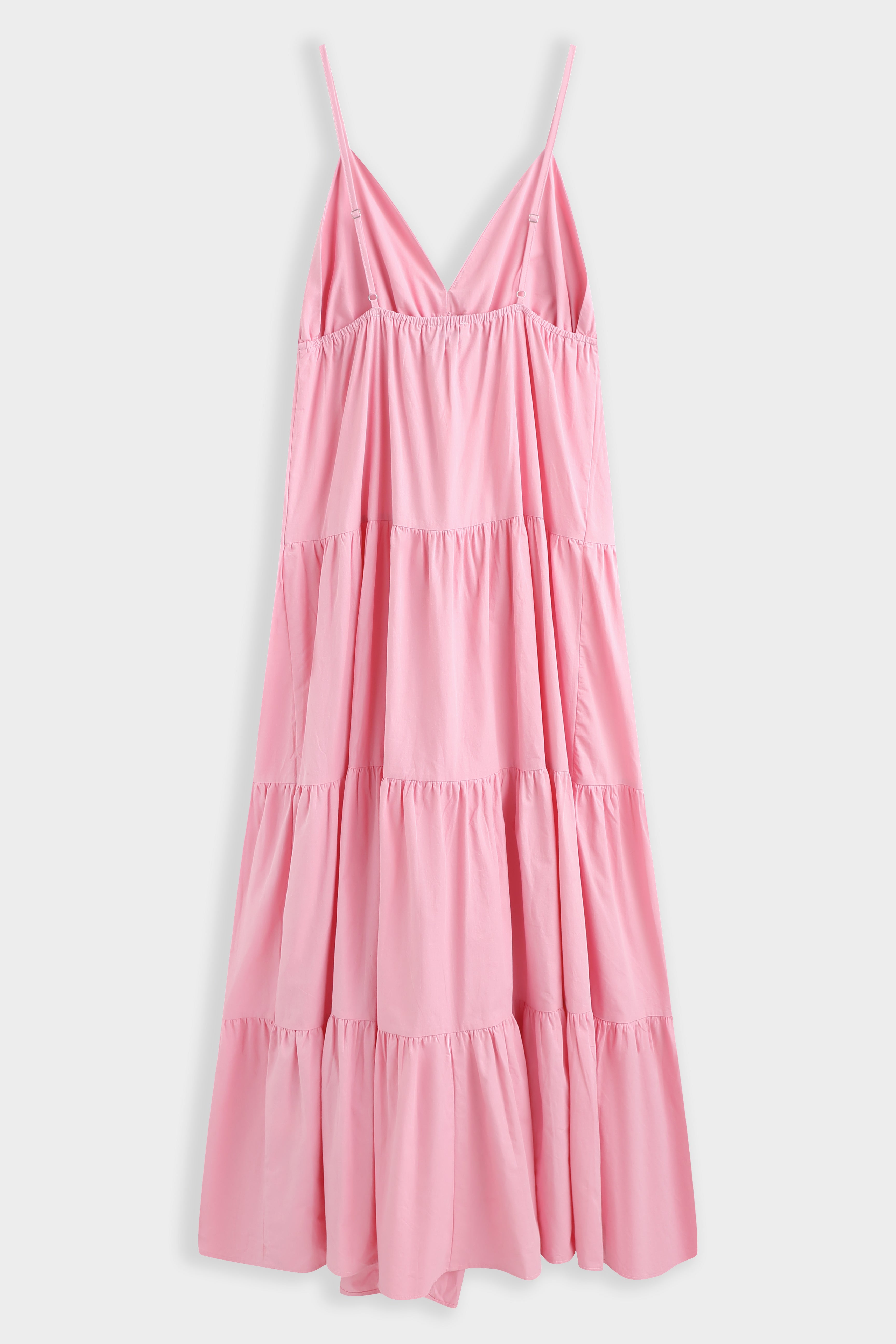 Pink Tiered Smock Dress