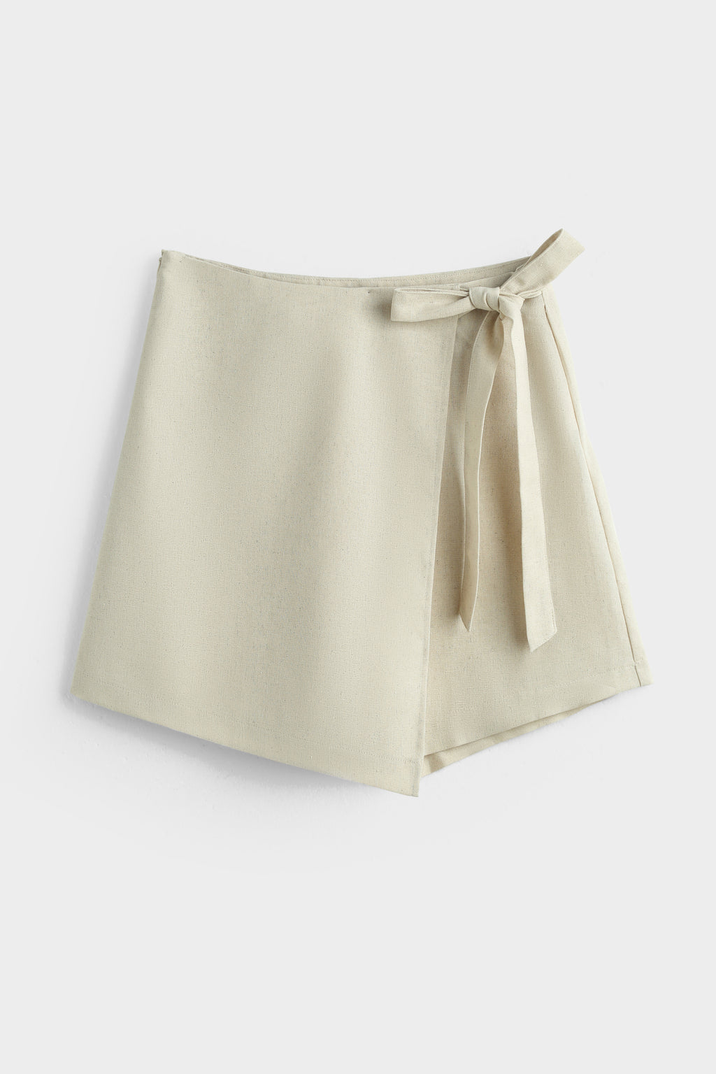 Wrap Front Linen Skort