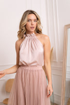 Blush Elizabeth Satin Top