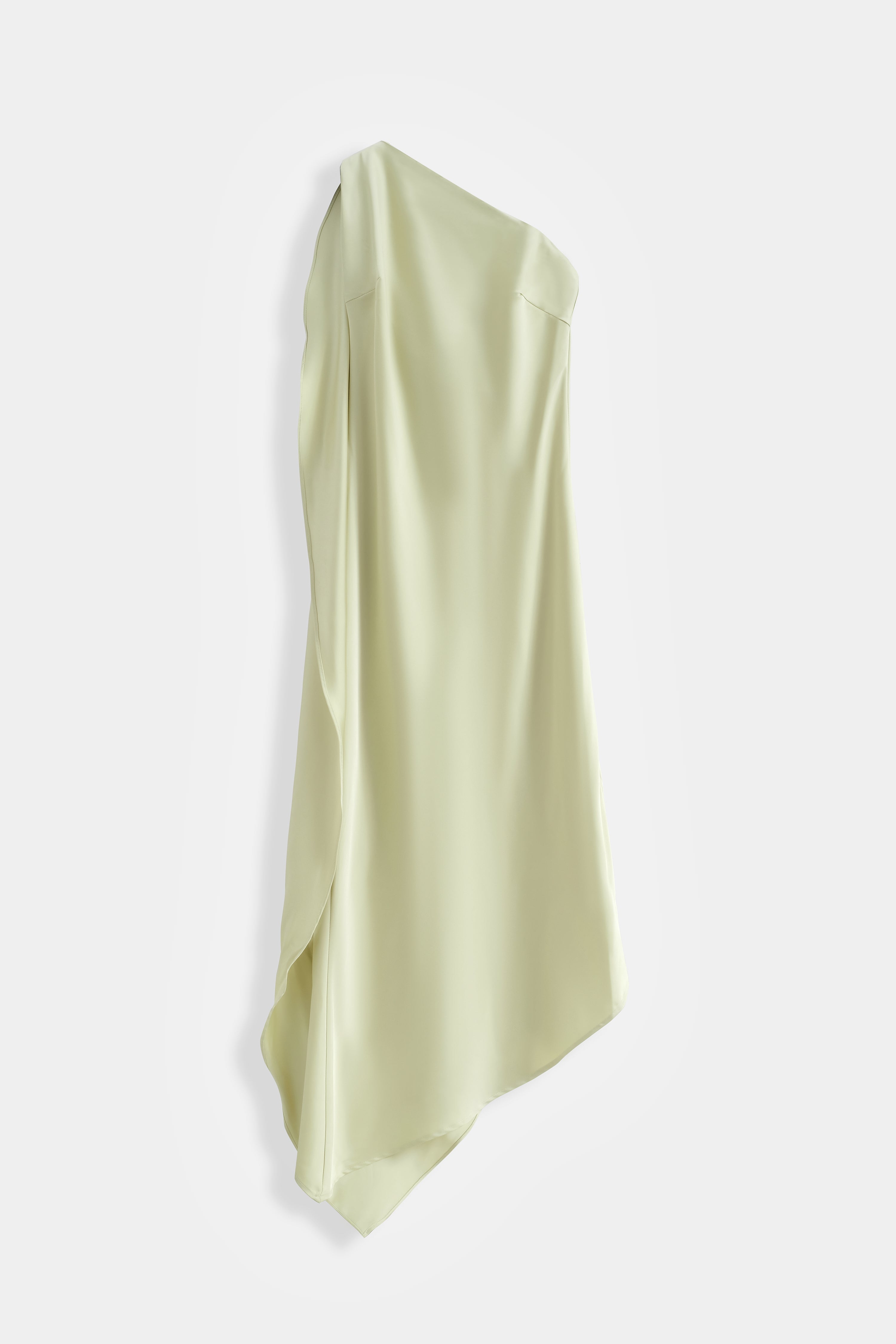 Pistachio Amara One Shoulder Drape Dress
