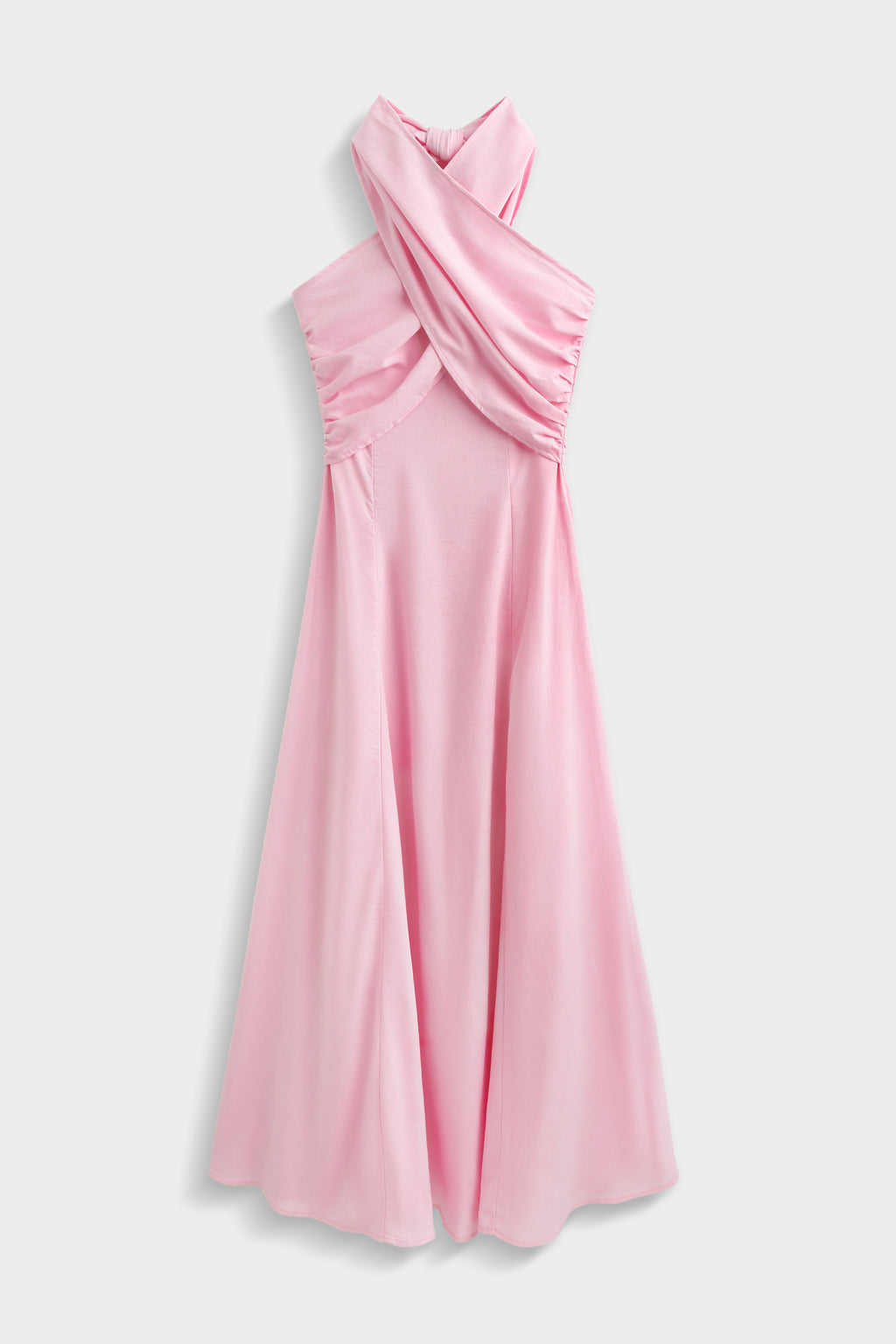 Pink Estelle Linen Dress