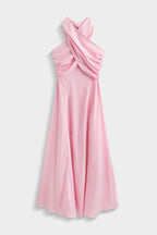 Pink Estelle Linen Dress