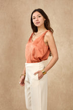 Rust Twist Satin Cami