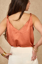Rust Twist Satin Cami