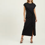 Sophia Black Tie Waist Dress