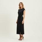 Sophia Black Tie Waist Dress