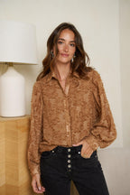 Café Lace Textured Blouse
