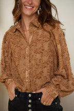 Café Lace Textured Blouse