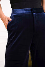 Navy Velvet Trousers
