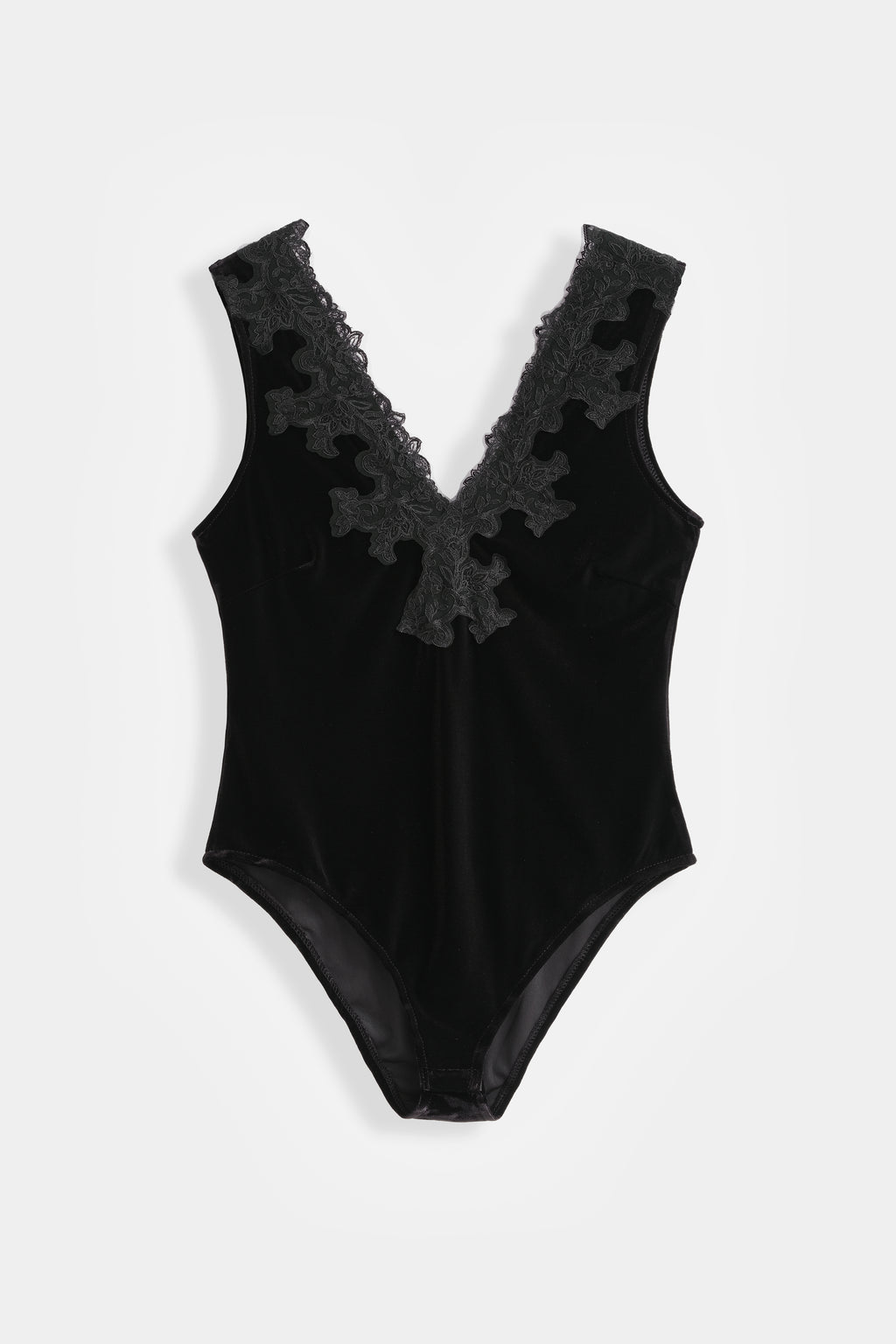 Black Velvet & Lace Bodysuit