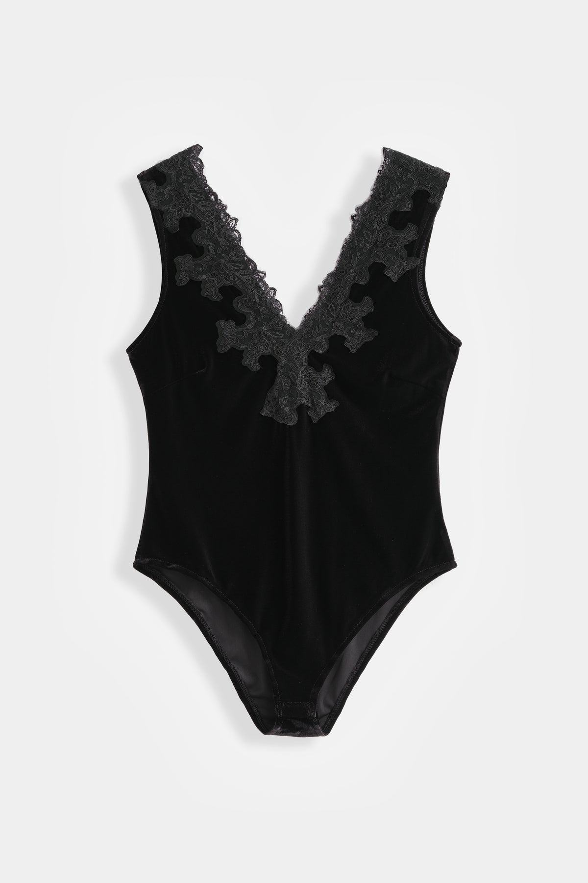 Black Velvet & Lace Bodysuit