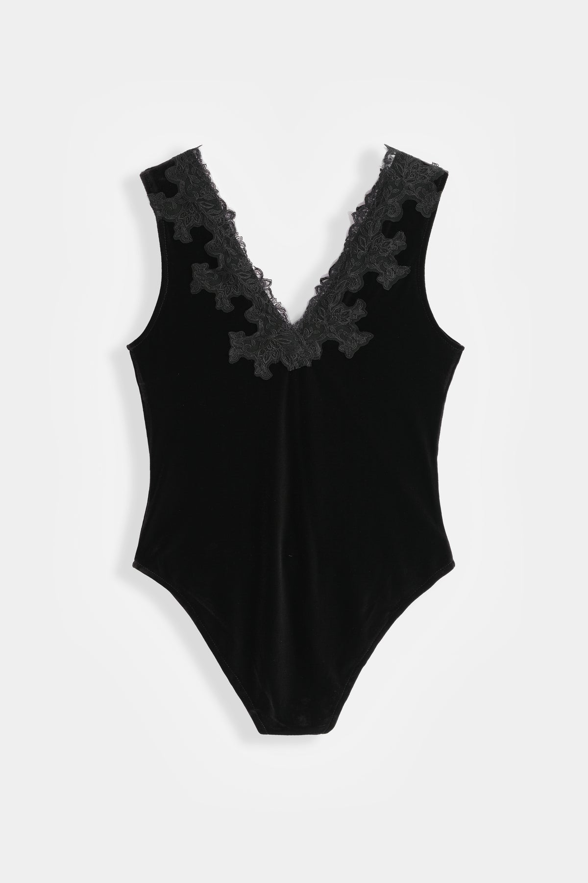 Black Velvet & Lace Bodysuit