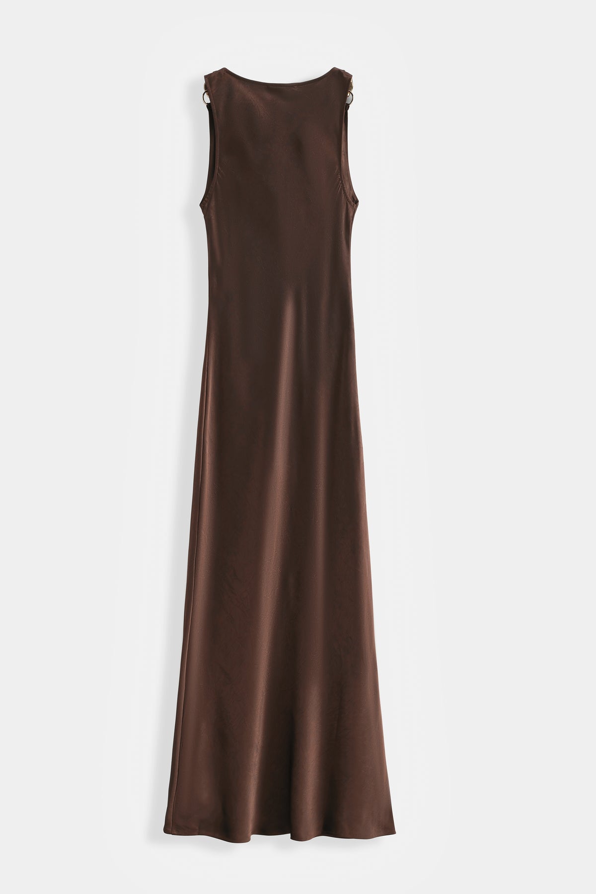 Brown Selena Satin Maxi Dress