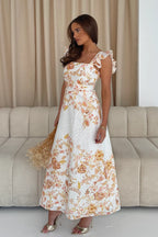 White Orla Broderie Printed Dress