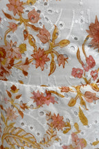 White Orla Broderie Printed Dress