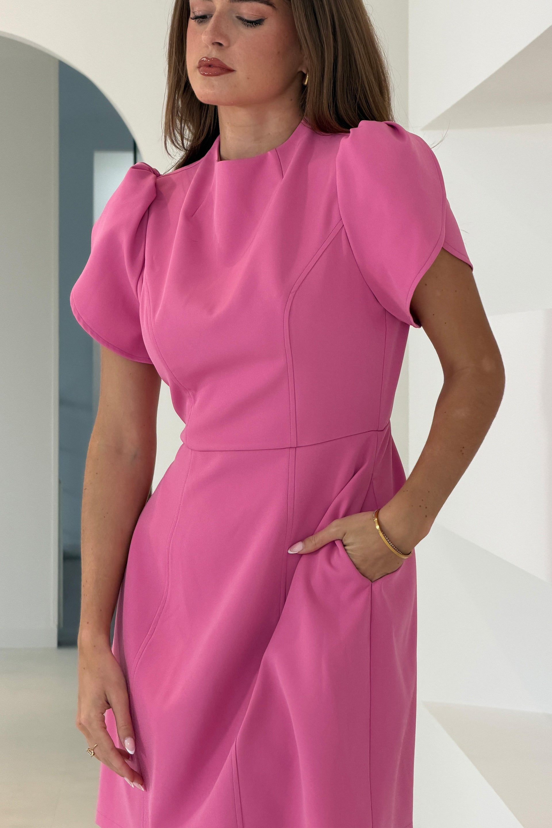 Pink Ami Tulip Mini Dress