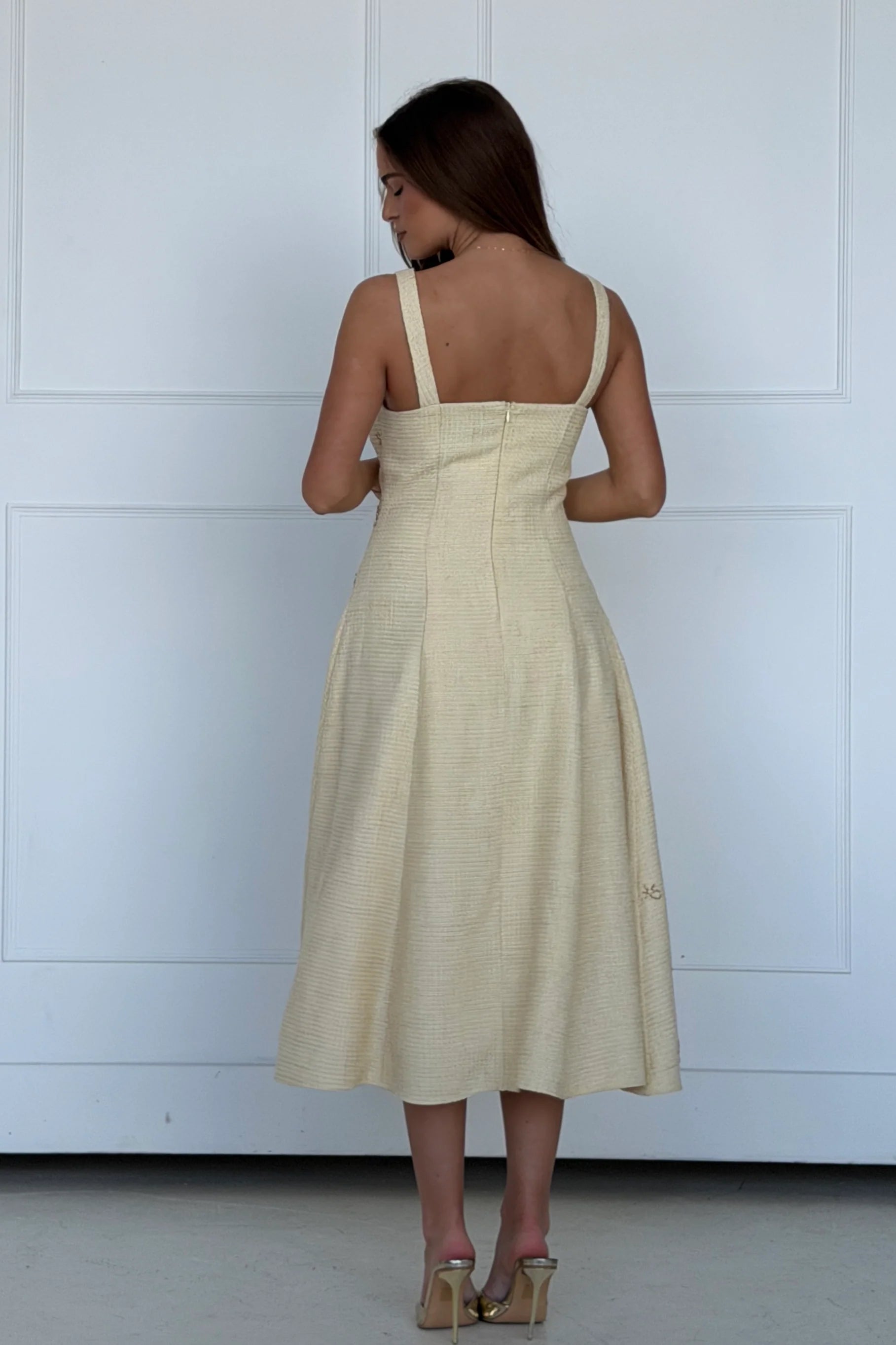 Lyra Square Neck Flared Dress