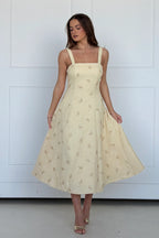 Lyra Square Neck Flared Dress
