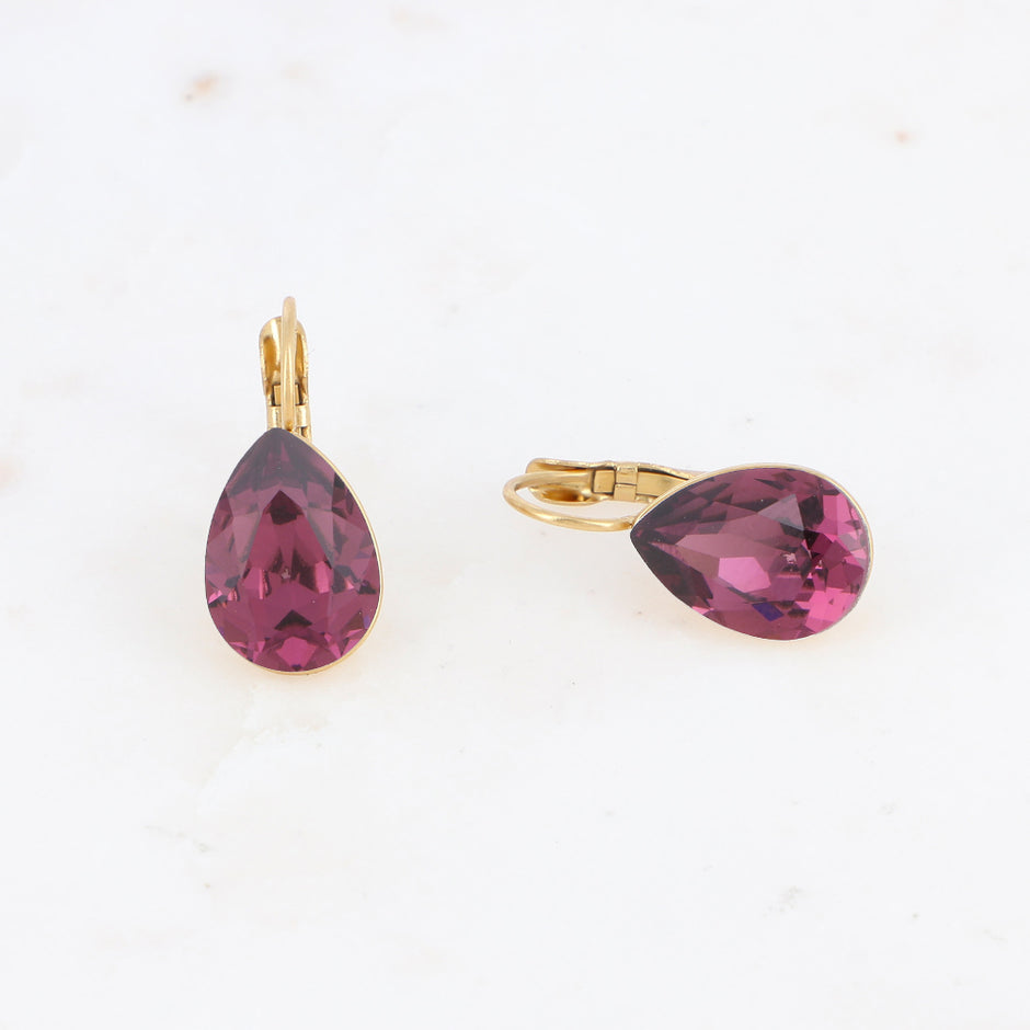 Amethyst Bertille Swarovski Earring