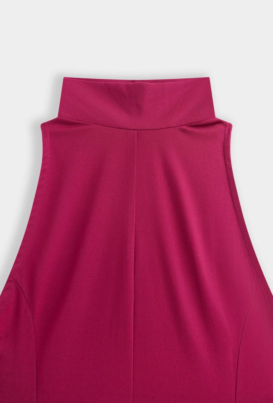 Fuchsia Midi Halter Dress