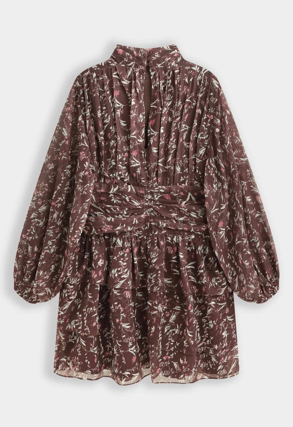 Brown Floral Mini Dress