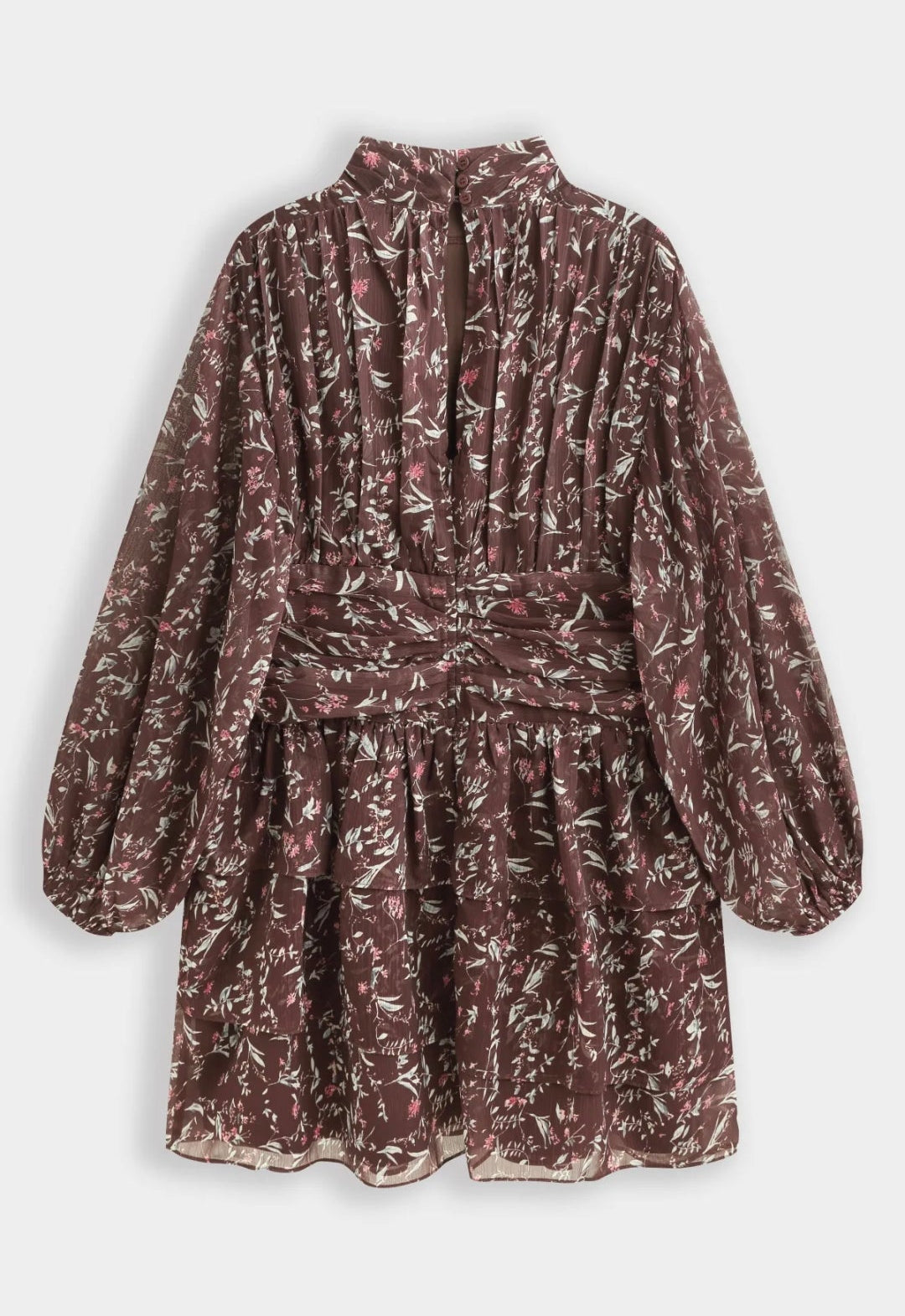 Brown Floral Mini Dress