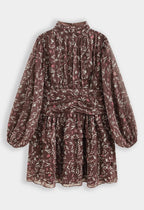 Brown Floral Mini Dress